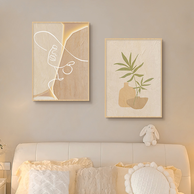 Ahşap Krem Tarzı Soyut Çizgi S - Korean Lifestyle Aesthetic incelemesi ve fiyatı