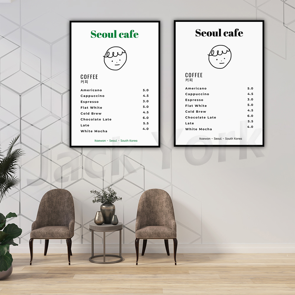 Seul Cafe Baskı Duvar Sanatı Y - Korean Lifestyle Aesthetic incelemesi ve fiyatı