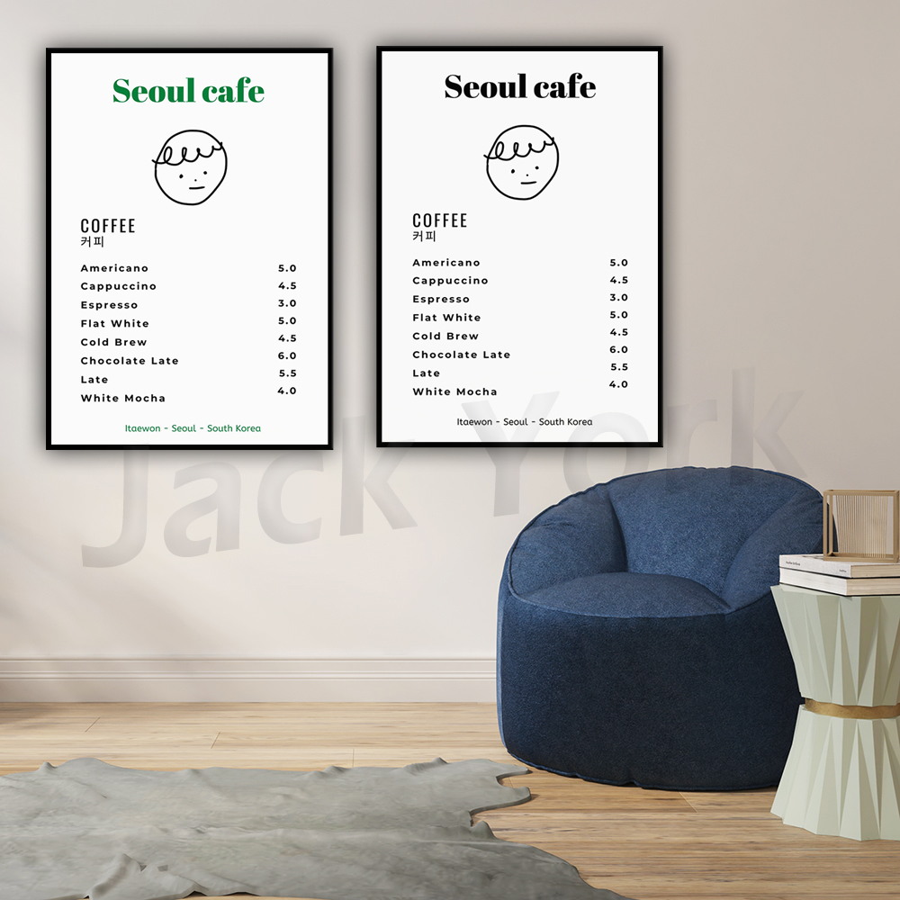 Seul Cafe Baskı Duvar Sanatı Y - Korean Lifestyle Aesthetic incelemesi ve fiyatı