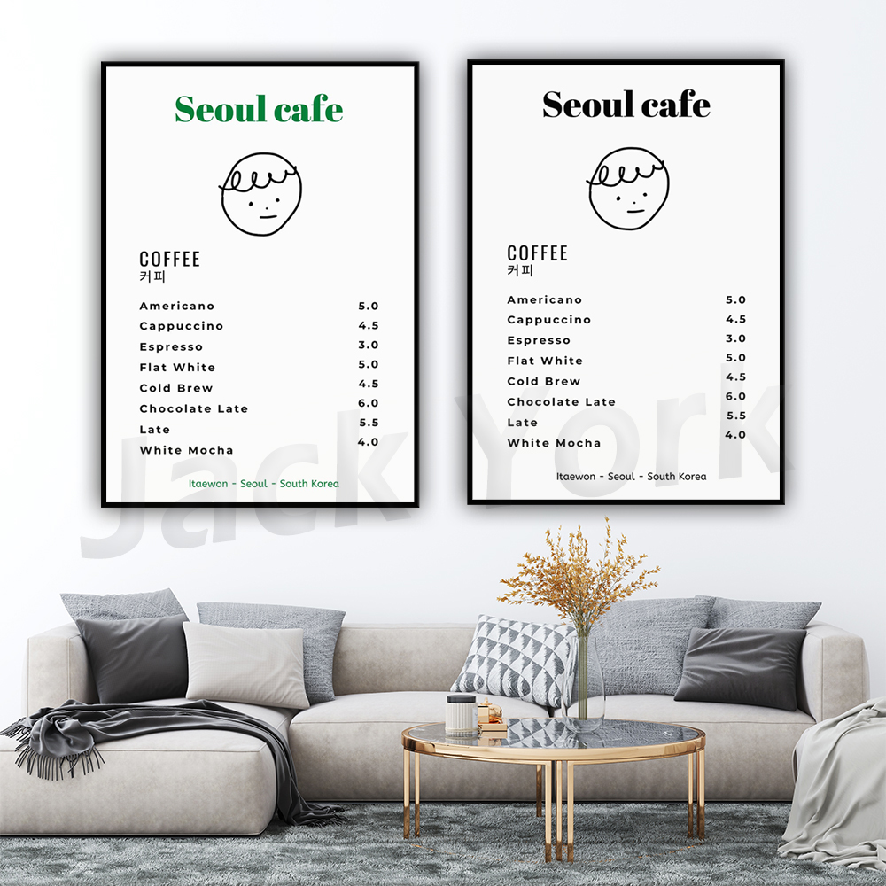 Seul Cafe Baskı Duvar Sanatı Y - Korean Lifestyle Aesthetic incelemesi ve fiyatı